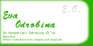 eva odrobina business card
